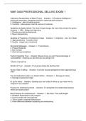 MAR 3400 PROFESSIONAL SELLING EXAM 1