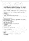 MAR 3400 EXAM 2 QUESTIONS & ANSWERS