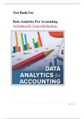 TEST BANK For Data Analytics for Accounting&comma; 3rd Edition by Vernon Richardson&comma; Verified Chapters 1 - 9&comma; Complete Newest Version