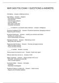MAR 3400 FSU EXAM 1 QUESTIONS & ANSWERS