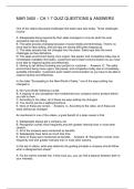 MAR 3400 &ndash; CH&period;1-7 QUIZ QUESTIONS & ANSWERS