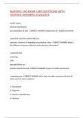 NURSING 160 EXAM 1&vert;68 QUESTIONS WITH VERIFIED ANSWERS 2025&sol;2026&comma;100&percnt;CORRECT