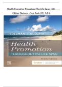 Health Promotion Throughout The Life Span 10th     Eḍition Eḍelman - Test Bank &lpar;CH 1-25&rpar; 