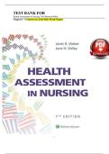 Test Bank For Health Assessment in Nursing 7th Edition by Weber Chapters 1 &ndash; 34 &lpar;Complete Guide A&plus;&rpar;