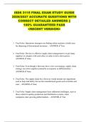 ISDS 3115 FINAL EXAM STUDY GUIDE  2026&sol;2027 ACCURATE QUESTIONS WITH  CORRECT DETAILED ANSWERS &vert;&vert;  100&percnt; GUARANTEED PASS  <RECENT VERSION> 
