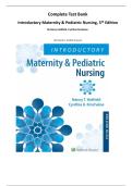 Complete Test Bank Introductory Maternity & Pediatric Nursing&comma; 5th Edition By Nancy Hatfield&comma; Cynthia Kincheloe&period; &lpar;All Chapters&comma; Verified Answers&rpar;