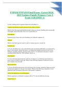 FNP654&sol; FNP 654 Final Exam&colon; &lpar;Latest 2024&sol; 2025 Update&rpar; Family Primary Care I Exam &lpar;GRADED A&rpar;