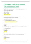 FNP Pediatric Exam Practice Questions And Answers Latest Update&period;
