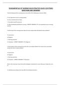 FUNDAMENTALS OF NURSING NCLEX PRACTICE QUIZ 4 &lpar;20 ITEMS&rpar; QUESTIONS AND ANSWERS&period;