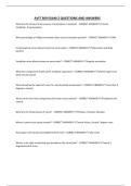 AVIT 309 EXAM 2 QUESTIONS AND ANSWERS