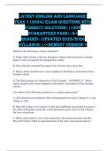 LATEST English and Language&colon; TEAS 7 &lpar;2024&rpar; Exam Questions with Correct Solutions&vert;&vert;100&percnt; Guaranteed Pass&vert;&vert;A&plus; GRADED&vert;&vert;Updated 2025&sol;2026 Syllabus&vert;&vert;<<Newest Version>>