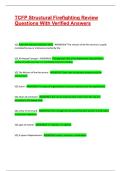 TCFP Structural Firefighting Review  Questions With Verified Answers