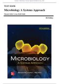 Test Bank - Microbiology A Systems Approach 5th Edition &lpar;Cowan&comma; 2018&rpar; Chapter 1-25 &vert; All Chapters 