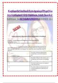 Test Bank for Kaplan and Sadocks Synopsis of Psychiatry Edition 12 All Chapters with Answers and Rationals&period;