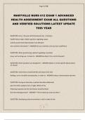 MARYVILLE NURS 612 EXAM 1 ADVANCED HEALTH ASSESSMENT EXAM ALL QUESTIONS AND VERIFIED ANSWERS
