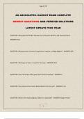 AG ASSOCIATES- KAHOOT EXAM COMPLETE NEWEST QUESTIONS AND VERIFIED SOLUTIONS