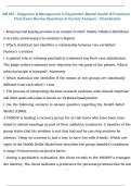 NR 607 Diagnosis & Management in Psychiatric Mental Health III Practicum &ndash; Final Exam Review Questions and Correct Answers &lpar;Chamberlain&rpar; 2026&sol;2027
