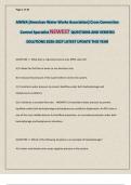 AWWA &lpar;American Water Works Association&rpar; Cross Connection Control Specialist NEWEST QUESTIONS AND ANSWERS