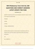 NPS Phlebotomy Test A & B ALL 300 QUESTIONS AND CORRECT ANSWERS LATEST UPDATE THIS YEAR&period;