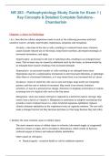 NR 283 Pathophysiology Exam 1 Study Guide &ndash; Key Concepts &ndash; Chamberlain &ndash; 2026&sol;2027 &vert; Detailed study guide with complete solutions