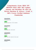 Comprehensive Exam&colon; BIOS 255&sol; BIOS255 &lpar;NEW 2026&sol; 2027 Update&rpar; Anatomy and Physiology III with Lab Review&vert; Questions & Answers &vert; Grade A&vert; 100&percnt; Correct &lpar;Verified Solutions&rpar;-Chamberlain