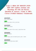 Exam 2&colon; BIOS 255&sol; BIOS255 &lpar;NEW 2026&sol; 2027 Update&rpar; Anatomy and Physiology III with Lab Review&vert; Questions & Answers &vert; Grade A&vert; 100&percnt; Correct &lpar;Verified Solutions&rpar;-Chamberlain