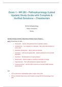 NR 283 &ndash; Pathophysiology &ndash; Exam 1 &lpar;Latest Update&rpar; Study Guide with Complete and Verified Solutions &lpar;Chamberlain&rpar; 2026&sol;2027