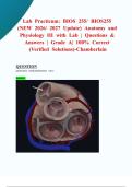 Lab Practicum&colon; BIOS 255&sol; BIOS255 &lpar;NEW 2026&sol; 2027 Update&rpar; Anatomy and Physiology III with Lab &vert; Questions & Answers &vert; Grade A&vert; 100&percnt; Correct &lpar;Verified Solutions&rpar;-Chamberlain