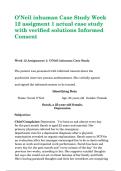  O&rsquo;Neil I-Human Case Study &ndash; Week 12 Assignment 1 Actual Case with Verified Solutions &lpar;Informed Consent&rpar;