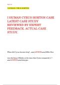  I-Human Cyrus Horton Case &ndash; Latest Actual Case Study with Expert-Reviewed Feedback
