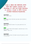 Exam 1&colon; BIOS 256&sol; BIOS256 &lpar;NEW 2026&sol; 2027 Update&rpar; Anatomy and Physiology IV with Lab Guide&vert; Questions & Answers &vert; Grade A&vert; 100&percnt; Correct &lpar;Verified Solutions&rpar;-Chamberlain