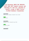 Lab Practicum&colon; BIOS 256&sol; BIOS256 &lpar;NEW 2026&sol; 2027 Update&rpar; Anatomy and Physiology IV with Lab &vert; Questions & Answers &vert; Grade A&vert; 100&percnt; Correct &lpar;Verified Solutions&rpar; -Chamberlain
