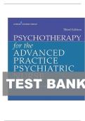 TEST BANK FOR Psychotherapy for the Advanced Practice Psychiatric Nurse&colon; A How-To Guide for Evidence-Based Practice 3rd Edition by Kathleen Wheeler ISBN&colon; 978-0826193797 COMPLETE GUIDE 100&percnt; VERIFIED A&plus; GRADE ASSURED&excl;&excl;&excl;&excl;NEW LATEST UPDATE&excl;&excl;&excl;&excl;