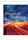 SOLUTION MANUAL FOR An Introduction to Physical Science 15th Edition by James Shipman&comma; Jerry Wilson&comma; Charles Higgins ISBN&colon; 978-1337616416 COMPLETE GUIDE ALL CHAPTERS COVERED 100&percnt; VERIFIED A&plus; GRADE ASSURED&excl;&excl;&excl;&excl;NEW LATEST UPDATE&excl;&excl;&excl;&excl;&excl;