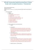 NR 442 &ndash; Community Health Nursing Exam 2 Study Guide with Complete Solutions &lpar;Chamberlain&rpar; 2026&sol;2027