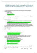 NR 442 &ndash; Community Health Nursing Exam 2 Review&colon; Questions with Complete Solutions &lpar;Chamberlain&rpar; 2026&sol;2027