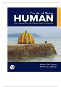 TEST BANK FOR The Art of Being Human&colon; The Humanities as a Technique for Living 12th edition by Richard Paul Janaro&comma; Thelma Altshuler COMPLETE GUIDE ALL CHAPTERS COVERED 100&percnt; VERIFIED A&plus; GRADE ASSURED&excl;&excl;&excl;&excl;NEW LATEST UPDATE&excl;&excl;&excl;&excl;&excl;