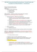 NR 442 &ndash; Community Health Nursing Exam 1 Study Guide with Complete and Verified Solutions &lpar;Chamberlain&rpar; 2026&sol;2027