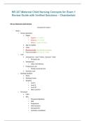 NR 327 Maternal-Child Nursing Concepts for Exam 1 &ndash; Review Guide with Verified Solutions &vert; Chamberlain 2026&sol;2027