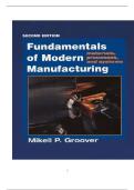 SOLUTION MANUAL FOR Fundamentals of Modern Manufacturing&colon; Materials&comma; Processes&comma; and Systems 2nd Edition by Mikell P&period; Groover ISBN&colon; 978-0471400516 COMPLETE GUIDE ALL CHAPTERS COVERED 100&percnt; VERIFIED A&plus; GRADE ASSURED&excl;&excl;&excl;&excl;&excl;NEW LATEST UPDATE&excl;&excl;&excl;&excl;&excl;