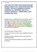 LSAT PRACTICE PREP EXAM QUESTION BANK  NEWEST 2026 ACTUAL EXAM QUESTIONS AND  CORRECT DETAILED ANSWERS &lpar;VERIFIED  ANSWERS&rpar; ALL ANSWERED &lbrace;400 Q & A&rcub;  ALREADY GRADED A&plus; &vert; BRAND NEW&excl; &vert; 100&percnt;  GUARANTEED PASS