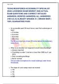 TEXAS REGISTERED ACCESSIBILITY SPECIALIST  &lpar;RAS&rpar; LICENSING EXAM NEWEST 2026 ACTUAL  EXAM QUESTIONS AND CORRECT DETAILED  ANSWERS &lpar;VERIFIED ANSWERS&rpar; ALL ANSWERED  &lbrace;100 Q & A&rcub; ALREADY GRADED A&plus; &vert; BRAND NEW&excl; &vert;  100&percnt; GUARANTEED PASS