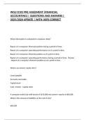 WGU D102 PRE ASSESMENT &lpar;FINANCIAL ACCOUNTING&rpar; &vert; QUESTIONS AND ANSWERS &vert; 2025&sol;2026 UPDATE &vert; WITH 100&percnt; CORRECT