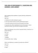 CHES AREA OF RESPONSIBILITY 2 &vert; QUESTIONS AND ANSWERS &vert; 100&percnt; CORRECT