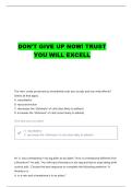NRS 232 WEEK 6 QUESTIONS WITH COMPLETE ANSWERS