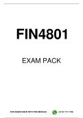 FIN4801 EXAM PACK 2026