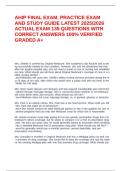 AHIP FINAL EXAM TEST QUESTIONS AND ANSWERS
