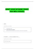 BIO 105 FINAL EXAM QUESTIONS WITH COMPLETE ANSWERS