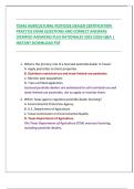 TEXAS AGRICULTURAL PESTICIDE DEALER CERTIFICATION PRACTICE EXAM QUESTIONS AND CORRECT ANSWERS &lpar;VERIFIED ANSWERS&rpar; PLUS RATIONALES 2025&vert;2026 Q&A &vert;  INSTANT DOWNLOAD PDF