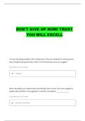 NURS 398 PRACTICE QUESTIONS WITH COMPLETE ANSWERS